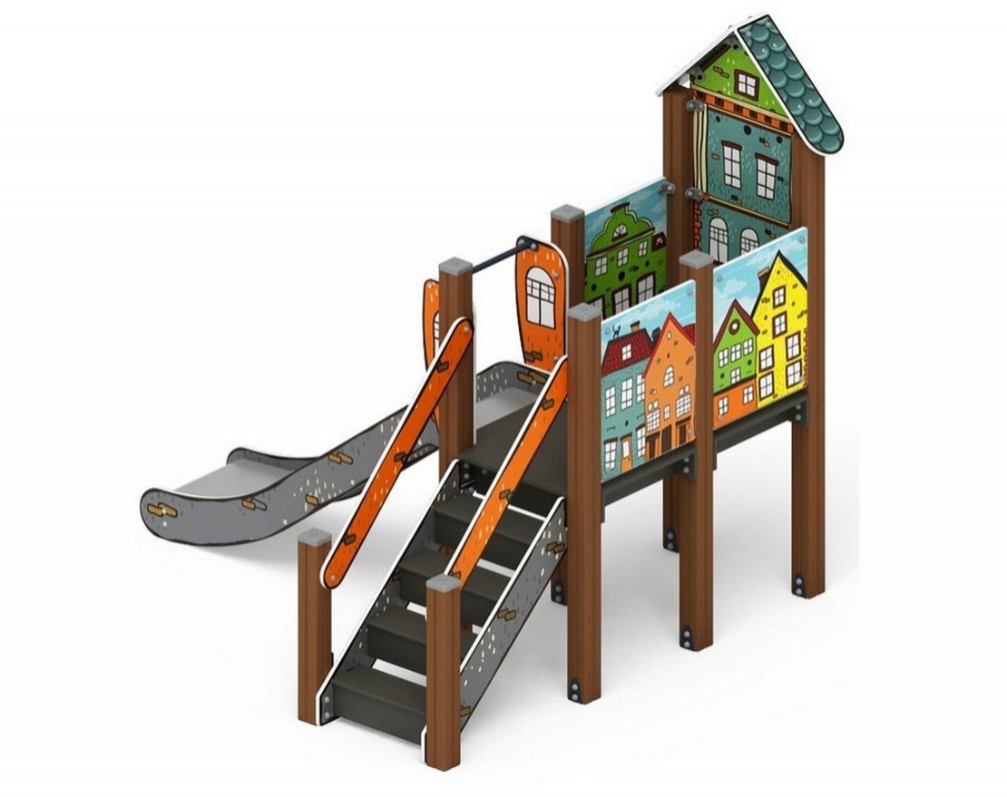 Горка Европейские улочки h=900 - вид 4