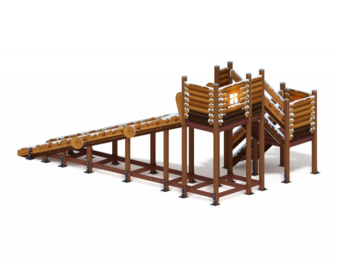 Горка Ледяной экспресс-2 h=2000 - вид 3