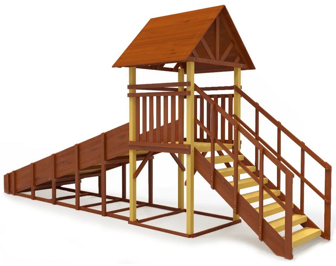 Зимняя деревянная горка TORUDA Север-5/1 (скат 5 м) - вид 3