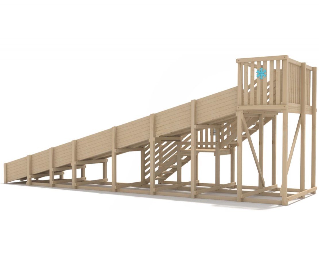 Зимняя горка Snow Fox (скат 8 м), без окраски - вид 4